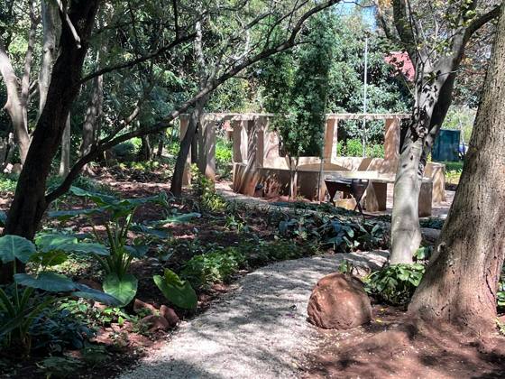 Garden path towards the boma