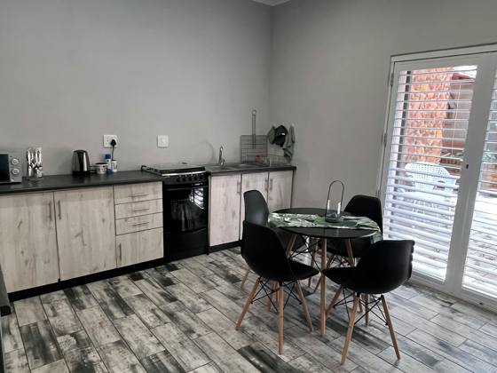 Open-plan kitchen and dining area